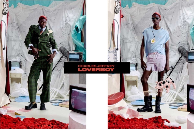The Charles Jeffrey LOVERBOY SS 2027 Lookbook - ‘AEOLIAN AFTERNOON’. Opener.