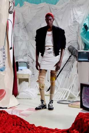 The Charles Jeffrey LOVERBOY SS 2027 Lookbook - ‘AEOLIAN AFTERNOON’. Look 8.