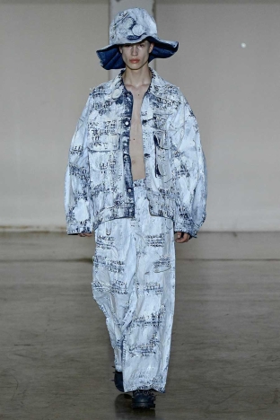 The KIDILL SS 2027 CHAOTIC DISCORD menswear collection. Look 1.