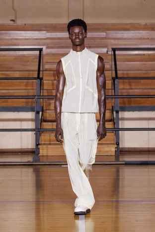 The Saul Nash SS 2027 'STANCE' menswear collection. Look 3.