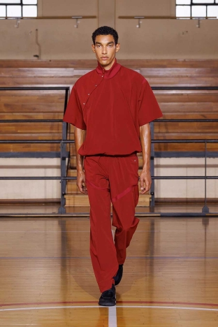 The Saul Nash SS 2027 'STANCE' menswear collection. Look 11.