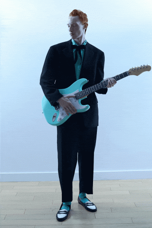 Model Walter Cook from Crawford Models. Photographed for Ponyboy by Alexander Thompson in New York City. GIF.