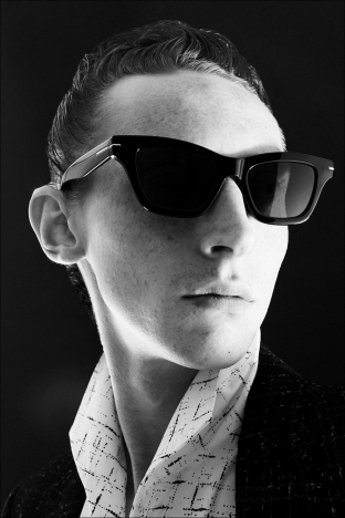Model Walter Cook from Crawford Models. Photographed for Ponyboy by Alexander Thompson in New York City. Look 6.