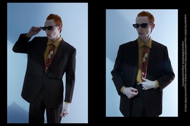 Model Walter Cook from Crawford Models. Photographed for Ponyboy by Alexander Thompson in New York City. Spread 5.