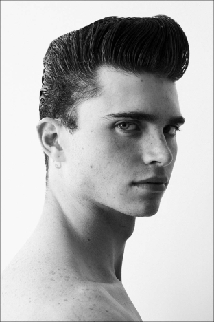 Model Kaden Carson from Crawford Models. Photographed for Ponyboy by Alexander Thompson in New York City. Look 1.