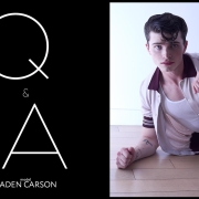 Model Kaden Carson from Crawford Models. Photographed for Ponyboy by Alexander Thompson in New York City. Opening spread.