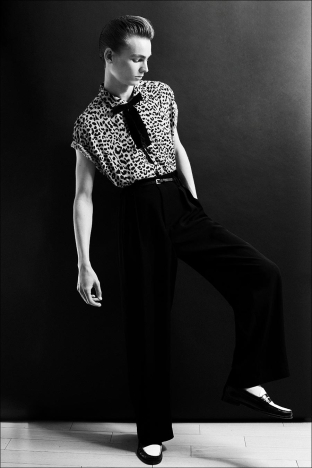 Model Luke Bowen from Muse Model Management, photographed by Alexander Thompson for Ponyboy. Look 4 - 1.