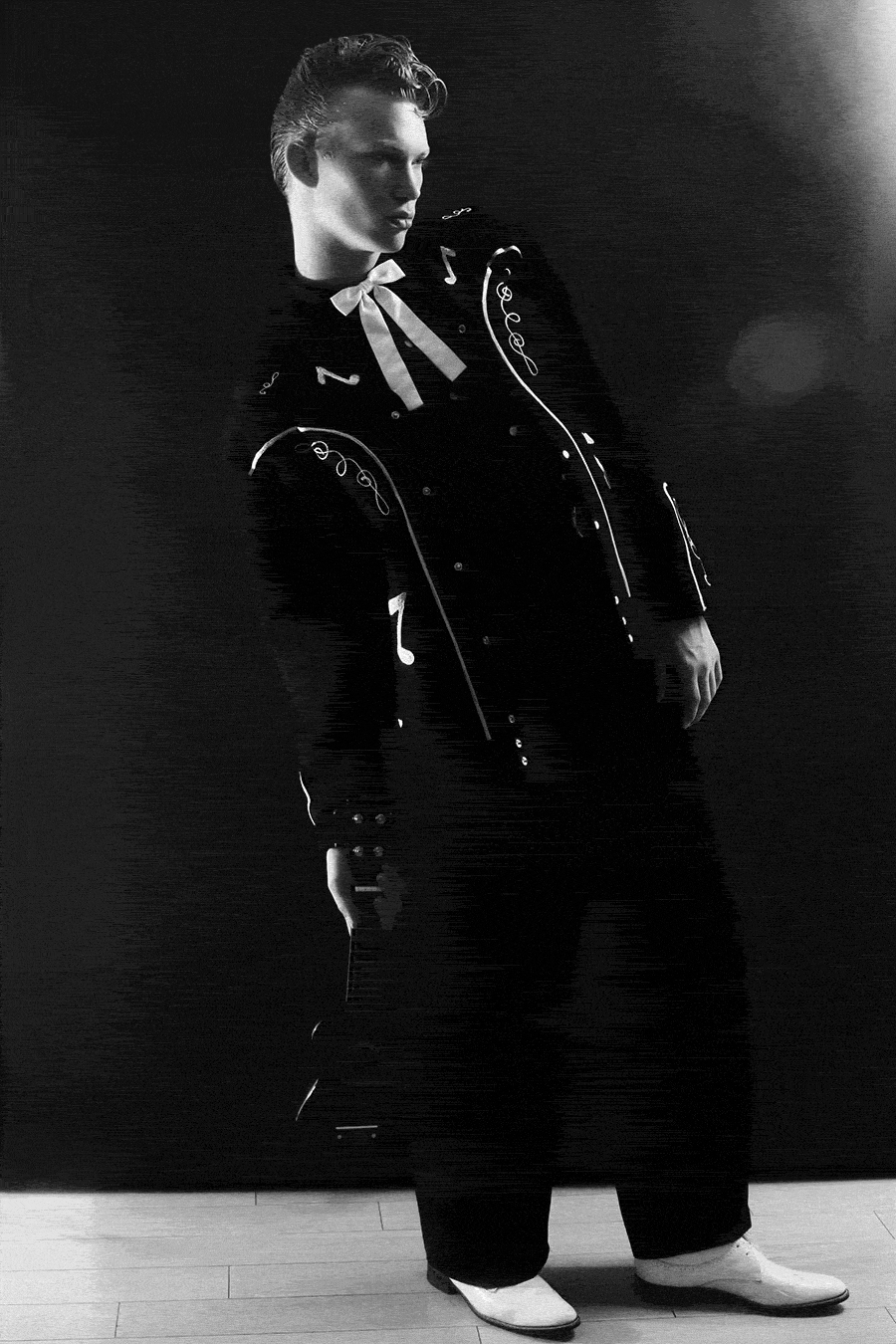 Model Tyler Patton from Two Management NY, photographed by Alexander Thompson for Ponyboy. GIF.